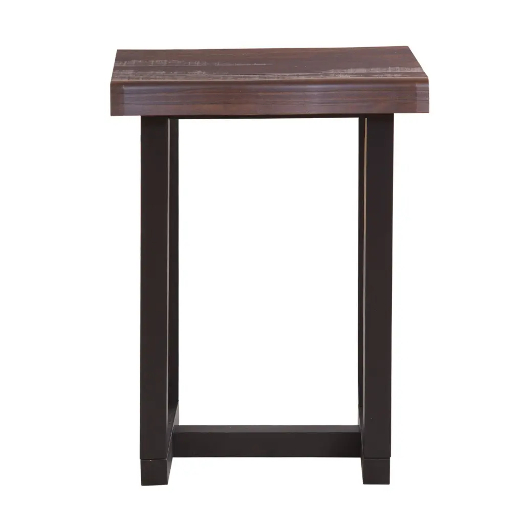 Jennings Live Edge Stool Set 2 Brown Wood Modern Bar Stools Kitchen Counter steve silver furniture