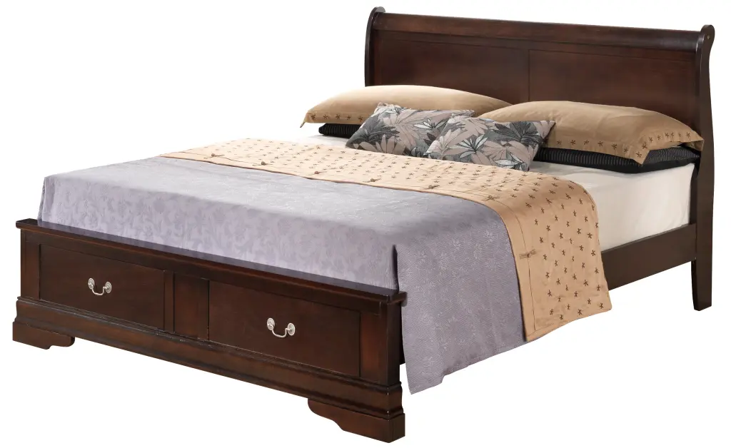 Louis Phillipe G3125D Ksb2 King Storage Bed Cappuccino Beige Particle Board glory furniture
