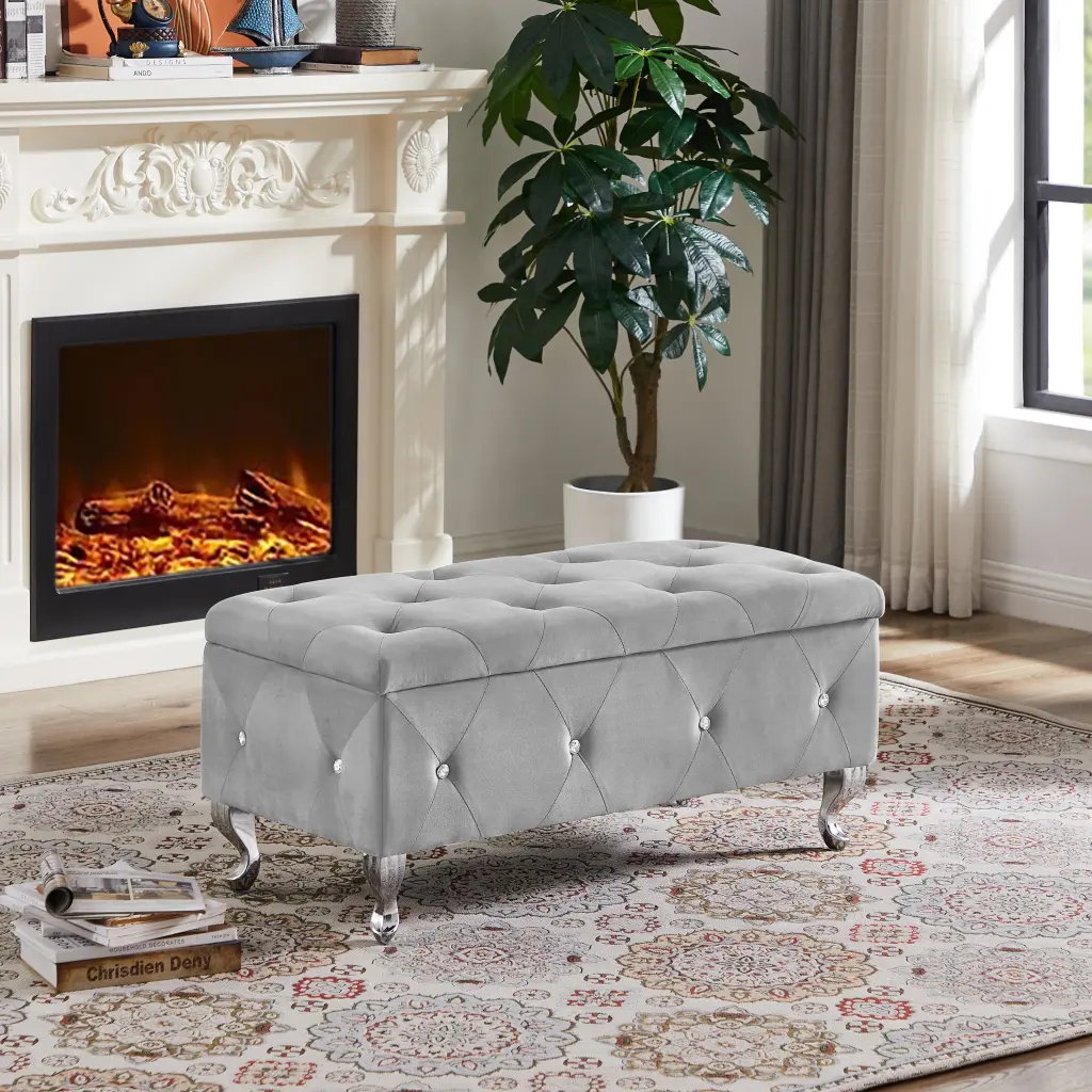 Storage Bench Flip Top Entryway Bench Seat Security Hinge mxi