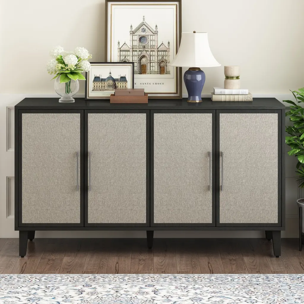 Light Premium Style Cabinet Four Linen Cabinet Doors Home Storage u_style