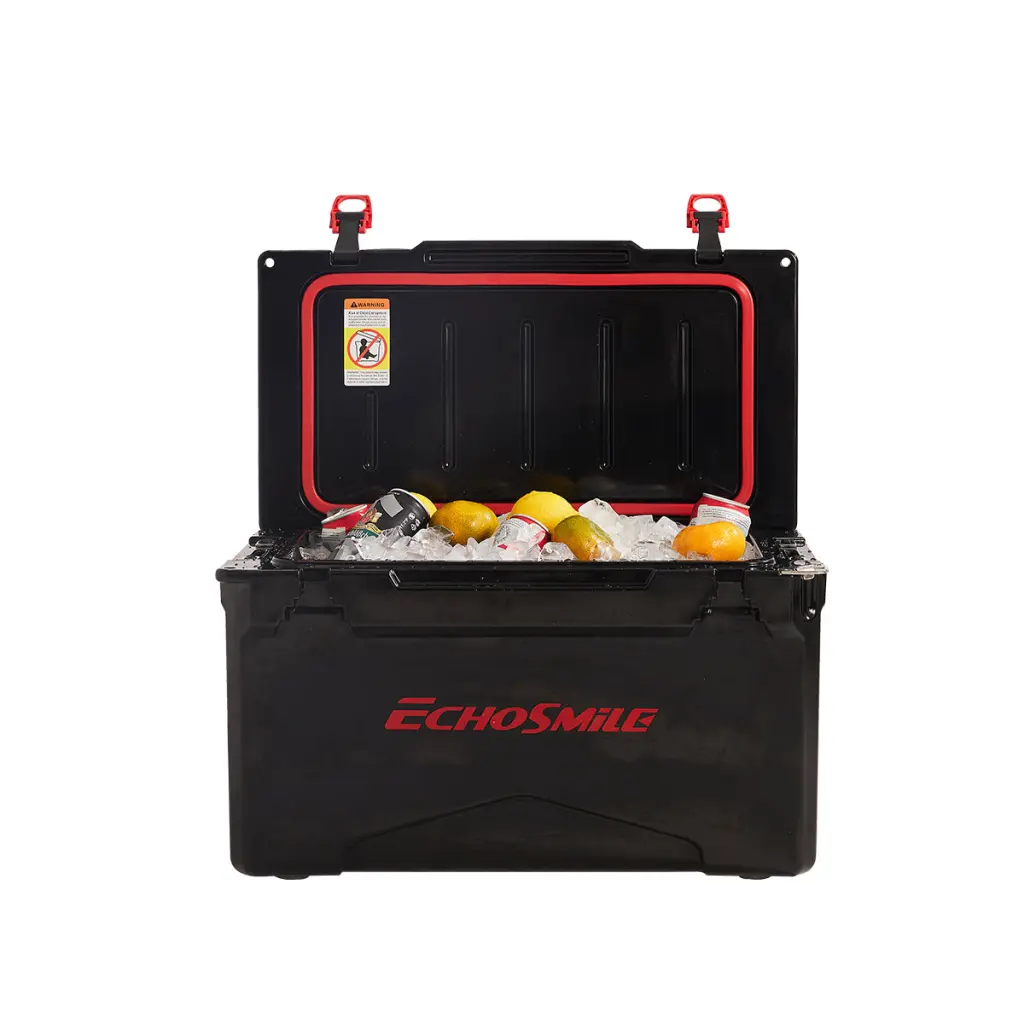 40Qt Color Black Red Buckle Black Brown Polyethylene Storage Container rigmore