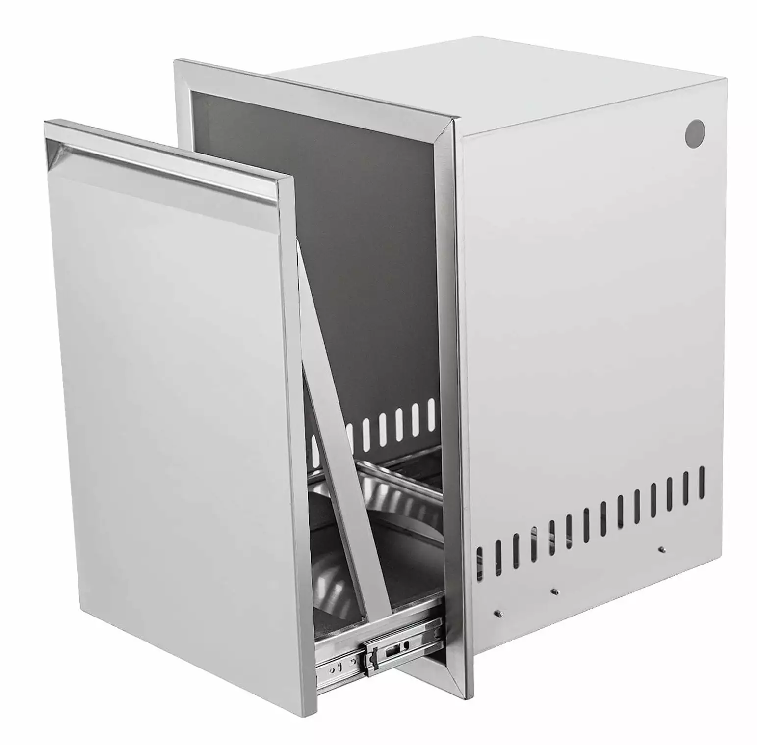 Drevy Propane Drawer Stainless Steel Pull-Out Trash/Propane Tank Drawer Storage Propane Tank or Trash Bin Adds Accessible ...