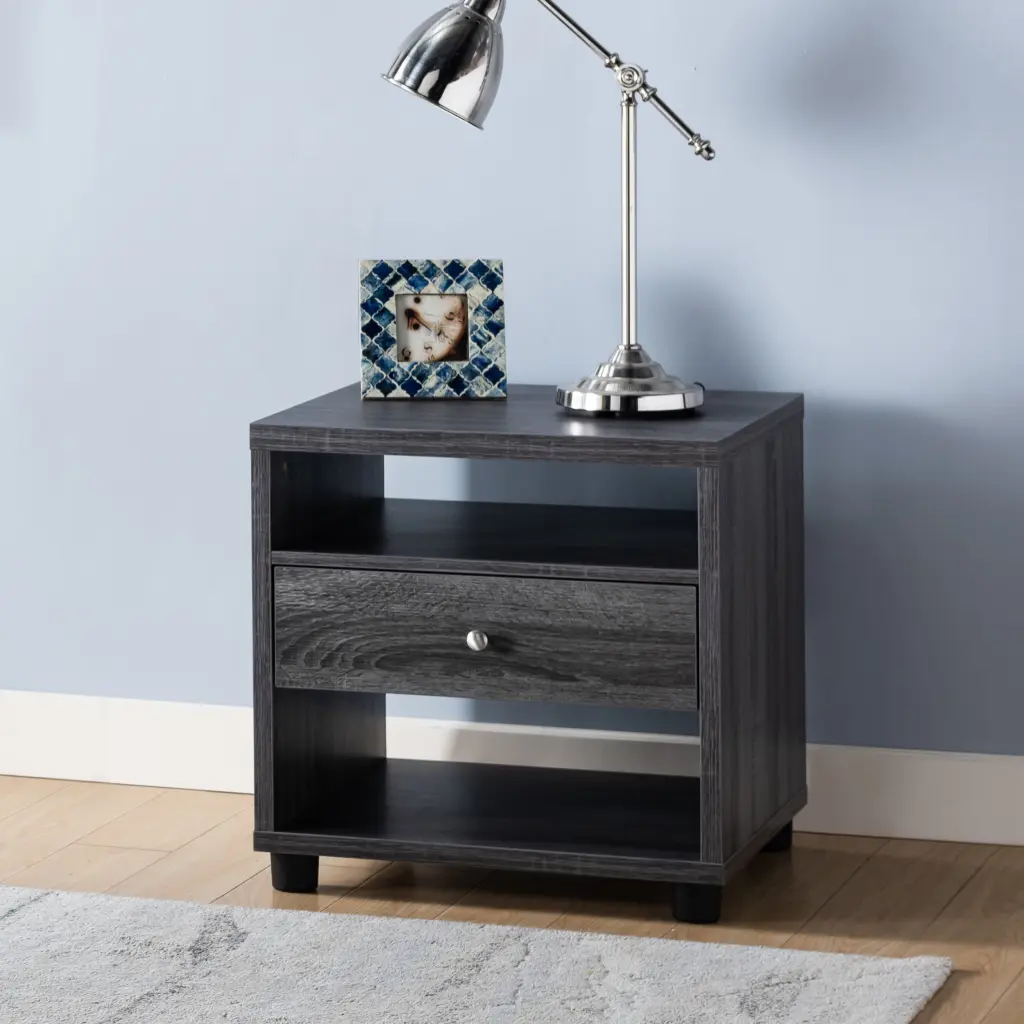 20 Inch End Table Drawer Entryway Storage Cabinet Modern Design id international- inc.
