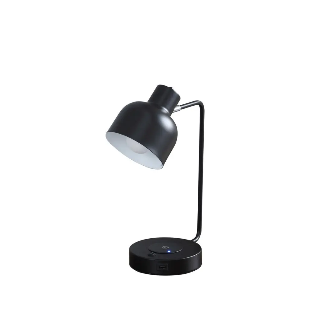 15.25 Inch Vadim Black Adjustable Student Desk Tinquire Table Lamp W Charging california home