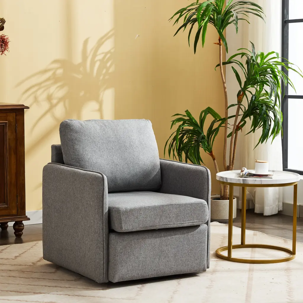 Swivel Accent Chair Comfy Single Sofa Storage Modern Armchair rnb