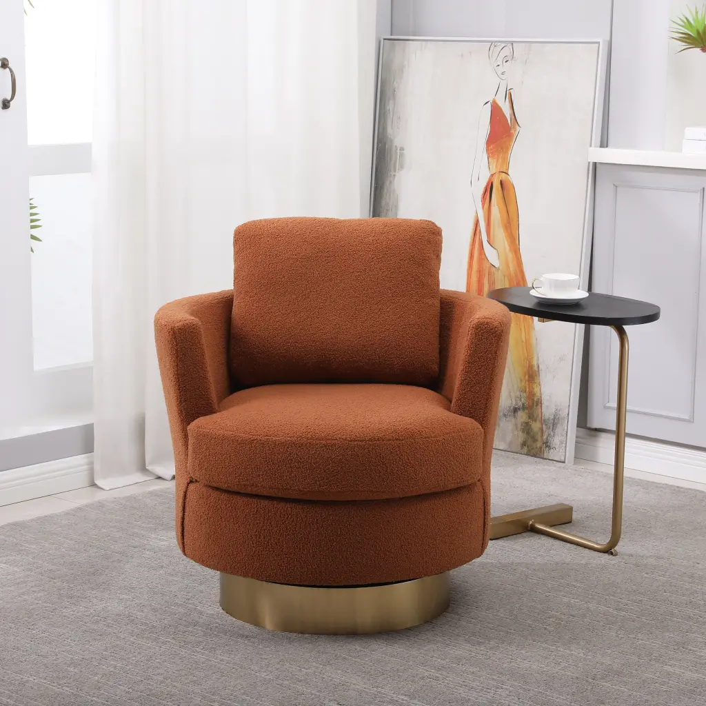 Teddy Swivel Barrel Chair, Armchair Living Room xr-1361