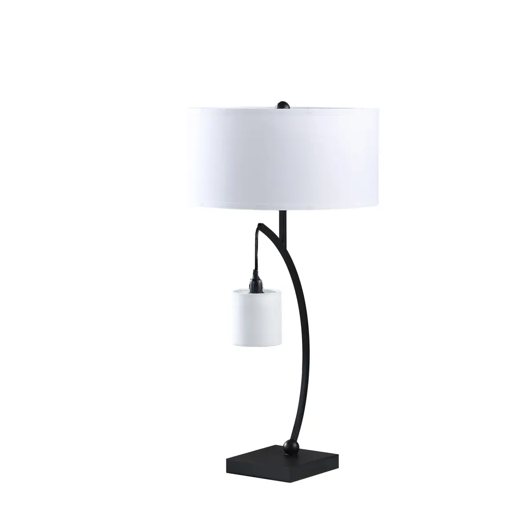 28.5 Inch Contemporary Dual Black Arc Hanging Pendulum Lamp california home