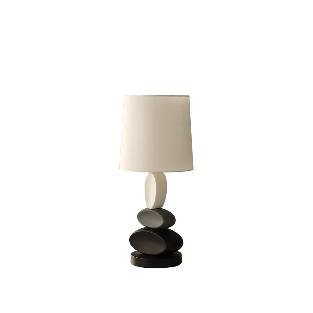 19 Inch Coastal Como Modern Stacked Tablets Metal Table Lamp Multicolor california home