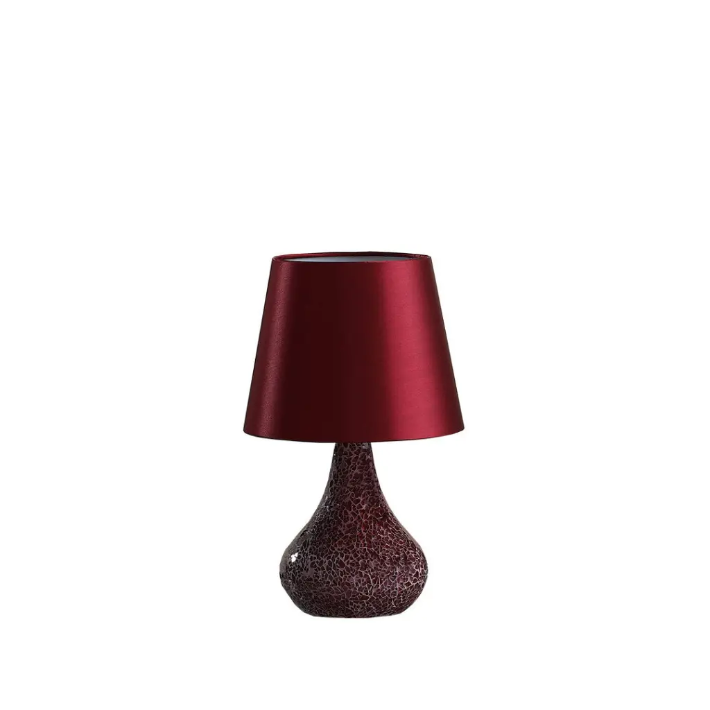 11 Mosaic Red Pink Glass Pattern Mini Polyresin Table Lamp Multicolor Decor california home