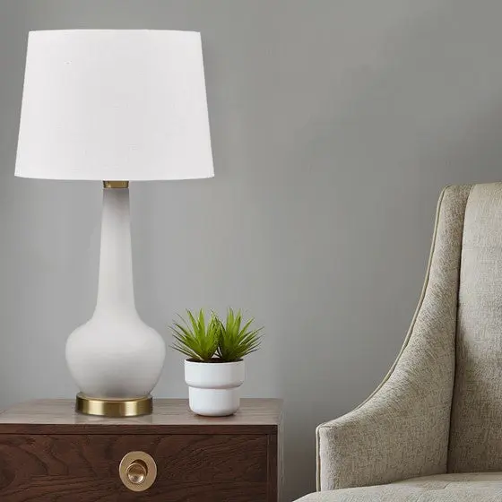 Ceramic Genie Table Lamp Grey Ceramic Bedroom Living Room Decor jla