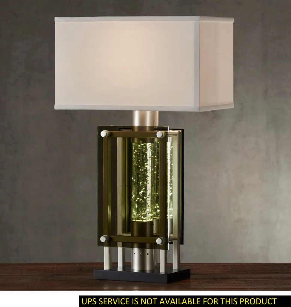 Modern Silver Finish Table Lamp Nightstand End Table or Sofa Side kanepe