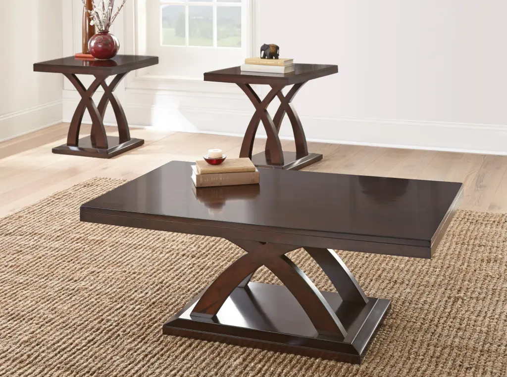 Jocelyn 3 Piece Table Set Brown Wood Kitchen Dining Room Furniture steve silver furniture