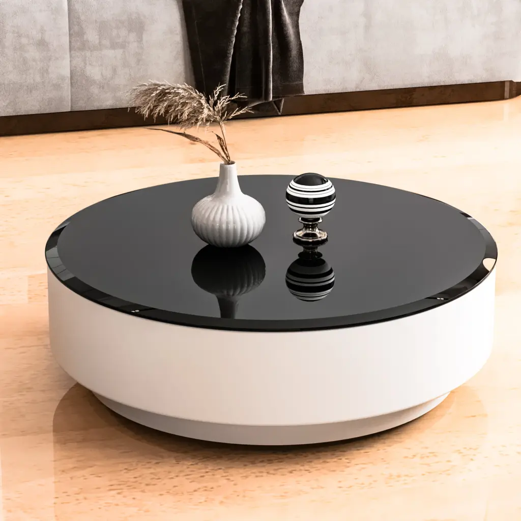 32 Inch Round Tempered Glass Table Top Black Glass 1 2 Inch Thick sya furniture