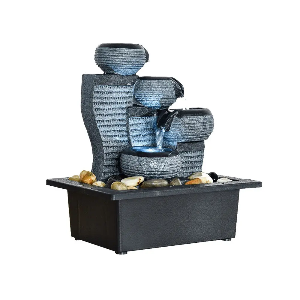 Drop 10 Inches Desktop Water Fountain Submersible Pump Indoor Decor w2181