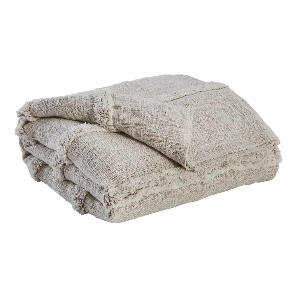 60 Inch Modern Soft Cotton Throw Blanket Stonewashed Stripe Design Gray royal hampton