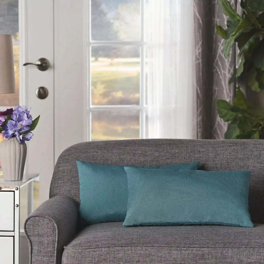 Lomita Rectangular Pillow Teal Fabric nh-kisa