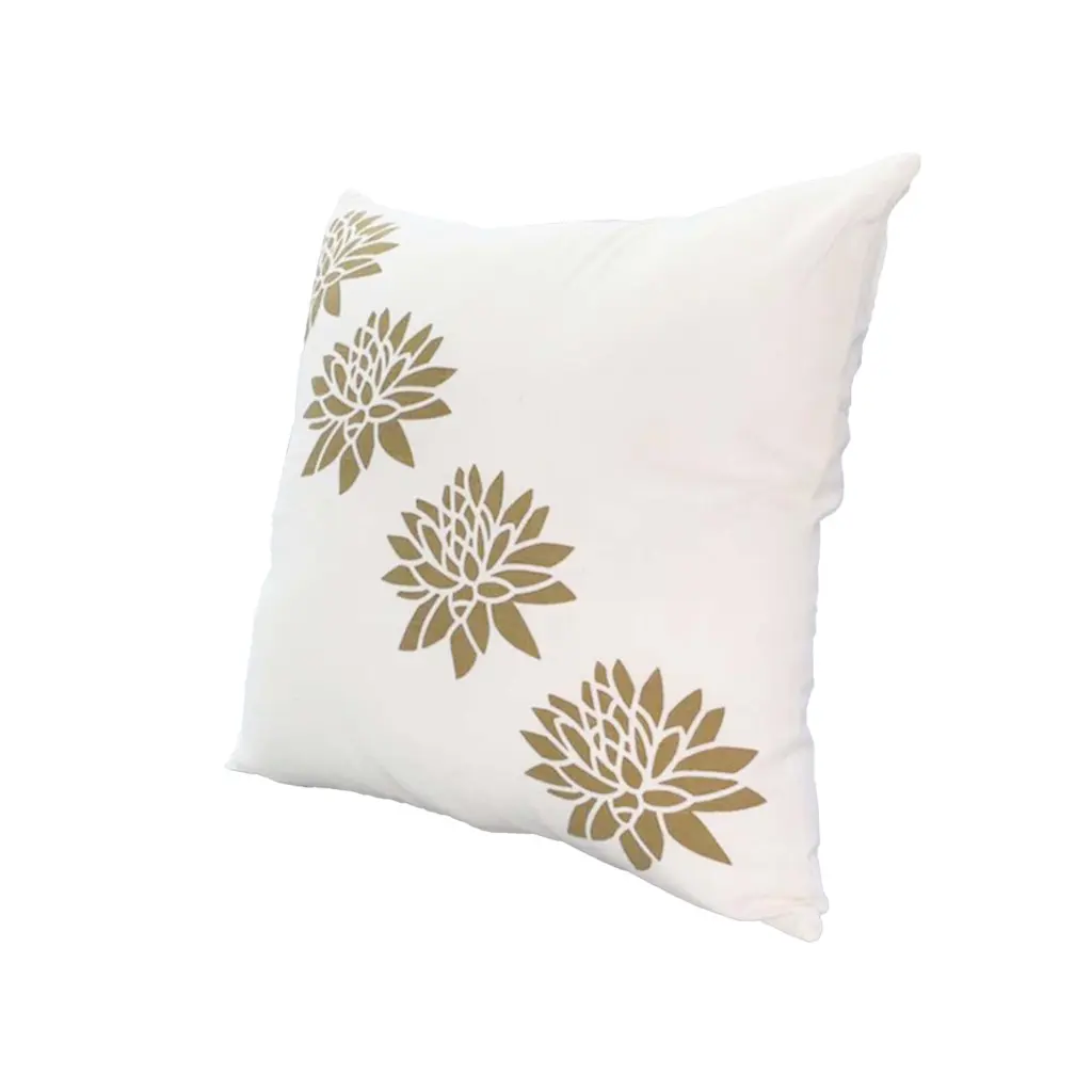 18 X 18 Square Accent Pillow Soft Cotton Cover Printed Lotus Flower Decorative Throw Pillow royal hampton