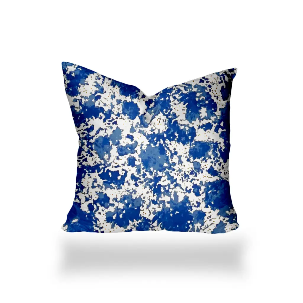 Sandy Indoor Outdoor Soft Royal Pillow Zipper Cover Only 12' x 12' Multicolor usa made pillow and pouf