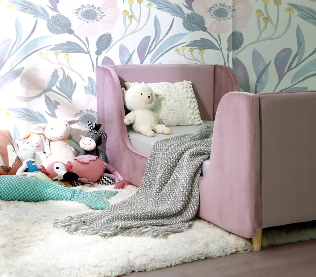 Bodhi Upholstered Toddler Bed Lavender Mist Purple Polyester b2714