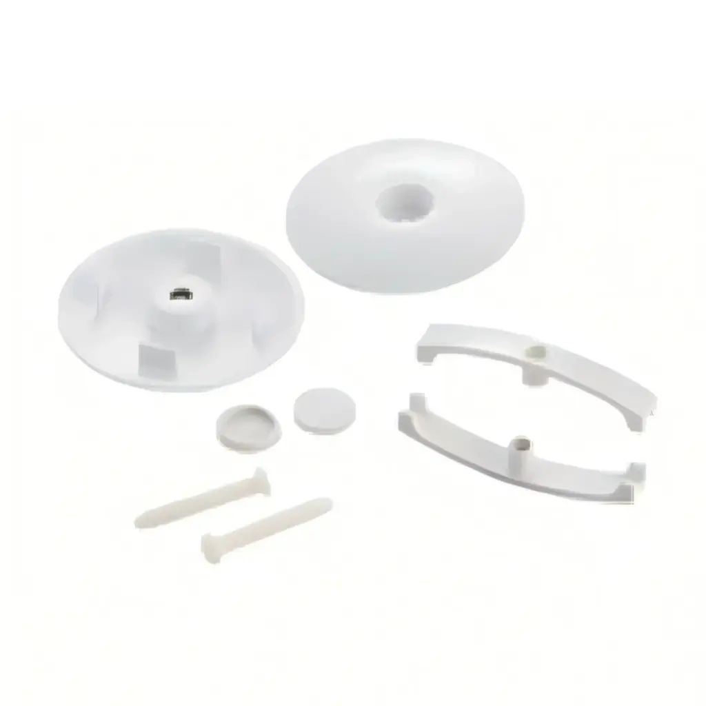 White Plastic Toilet Floor Bolts and Caps Set Bathroom Installation bathin