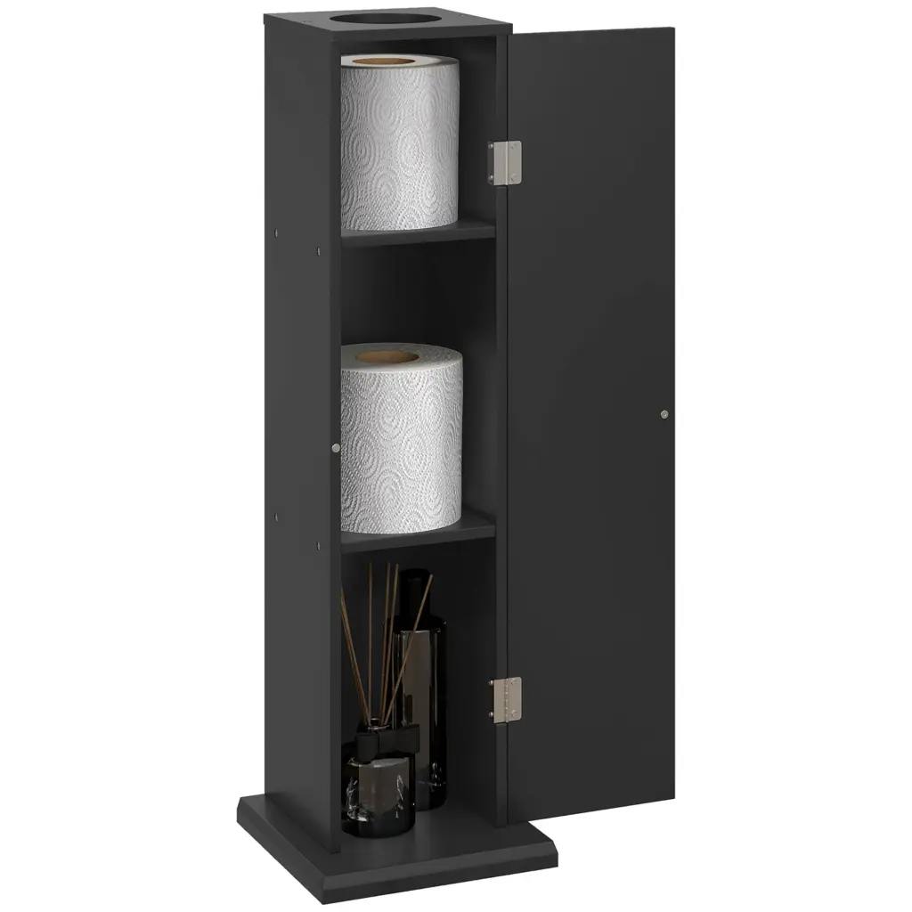 Homcom Toilet Paper Cabinet Small Bathroom Corner Floor Cabinet Storage aosom business