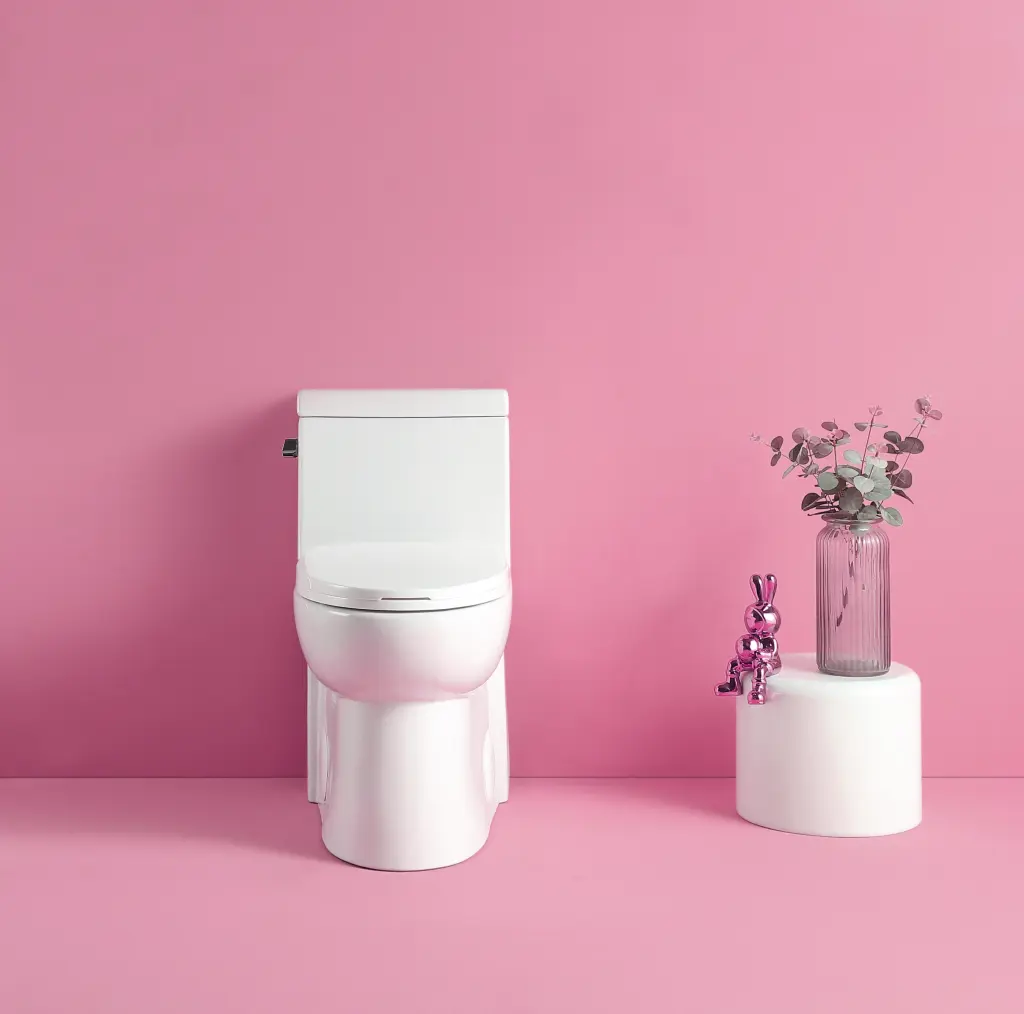 1.28 Gpf Single Flush One Piece Toilet Water Saving Elongated bathin