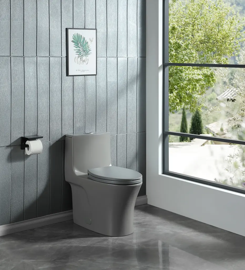 1.1 1.60 GPF Dual Flush One Piece Toilet Water Saving Elongated Comfort Height bathin