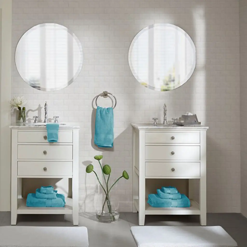 100% Cotton 8 Piece Antimicrobial Towel Set Aqua Bath Towels jla