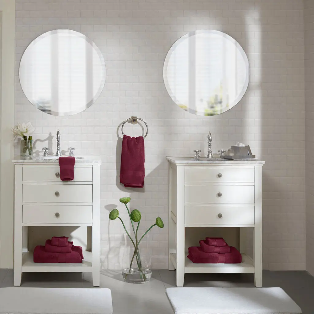 100% Cotton 8 Piece Antimicrobial Towel Set Burgundy jla