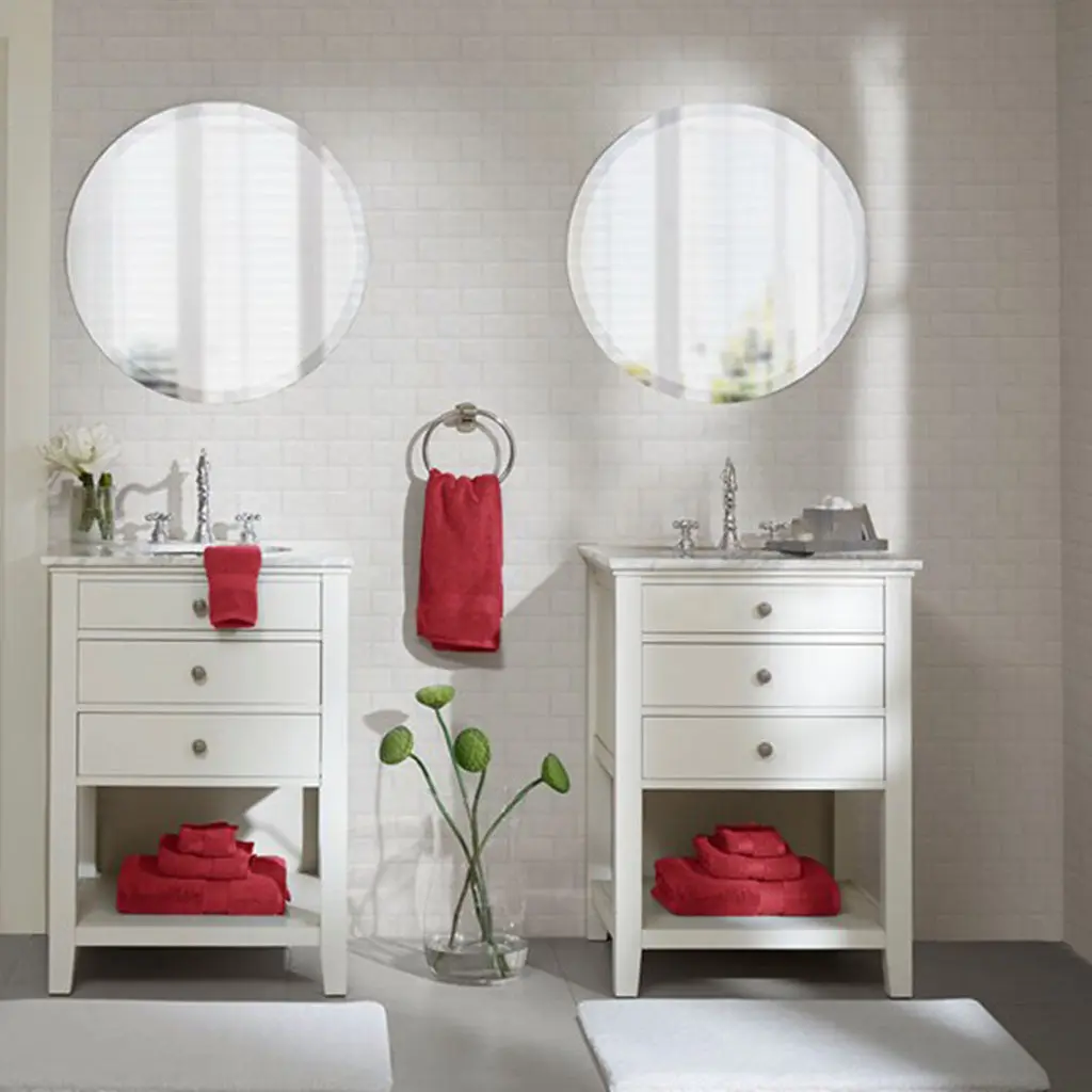 100% Cotton 8 Piece Antimicrobial Towel Set Red Cotton jla