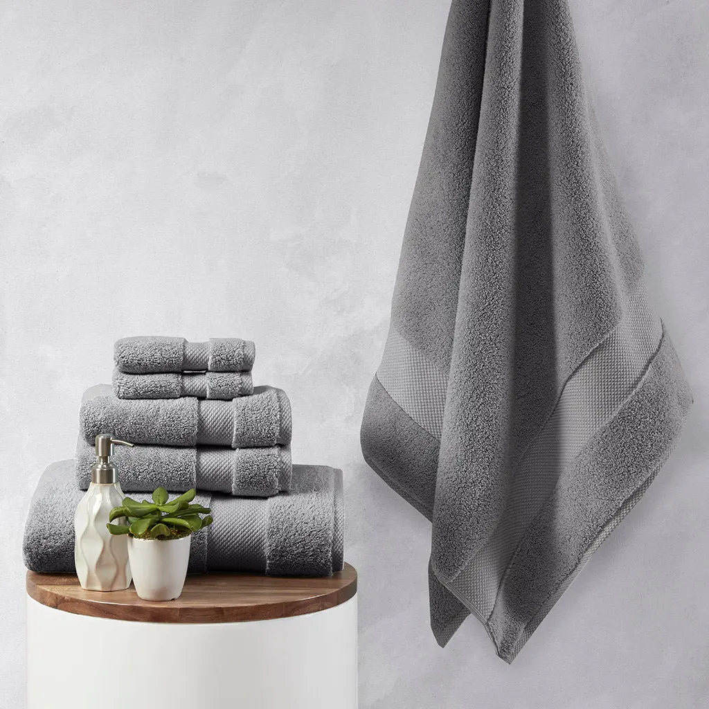 1000GSM 100% Cotton 6 Piece Towel Set Charcoal Luxury Bath jla