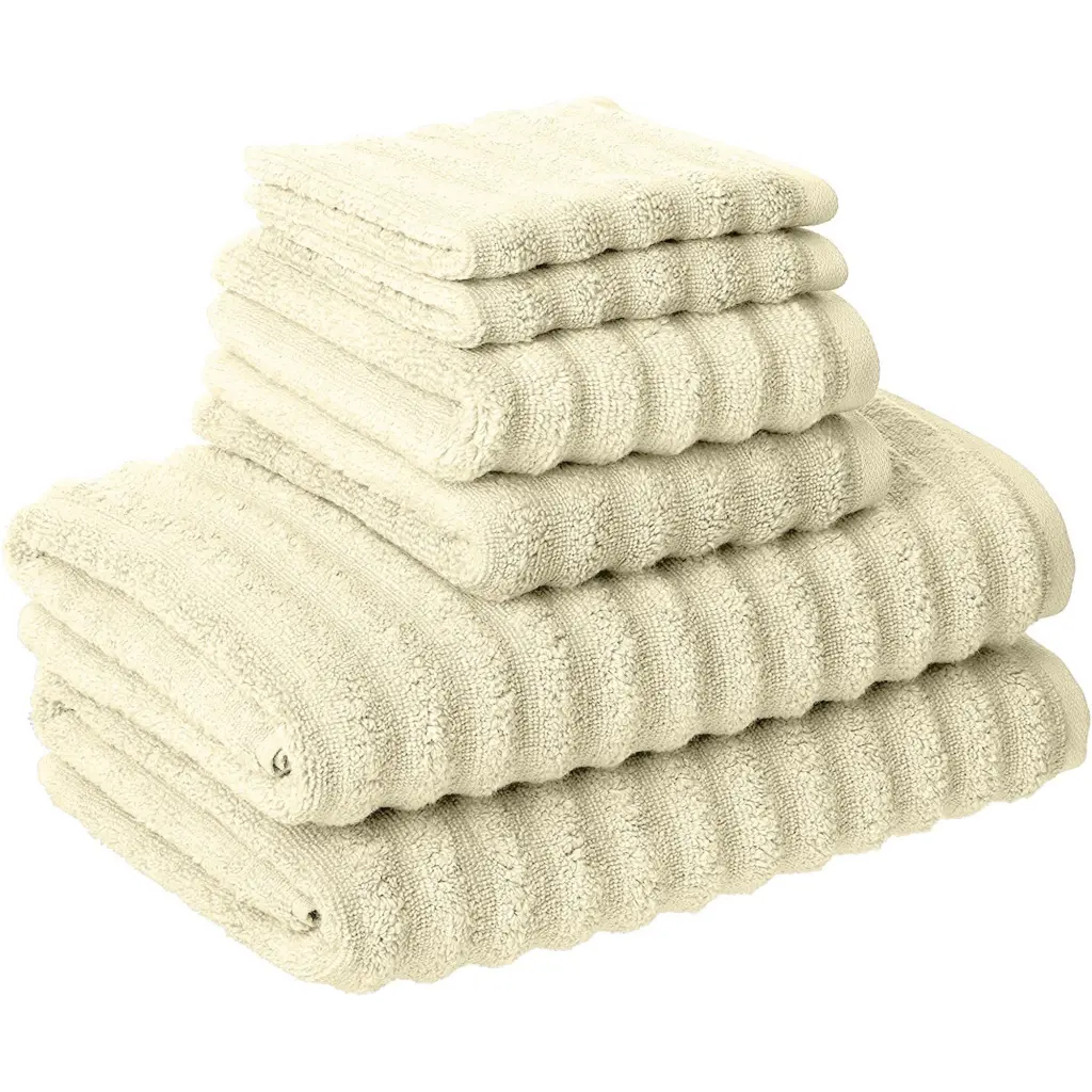 Cora 6 Piece Soft Egyptian Cotton Towel Set Timeless Textured Design royal hampton