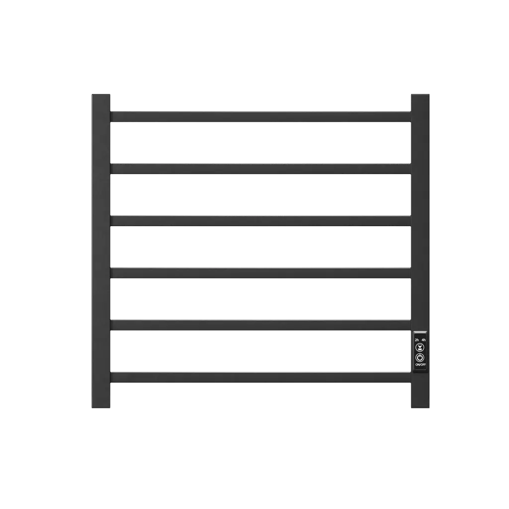 6 Bar Electric Heated Towel Rack Wall Mount Plug Bathroom Warmer w2079