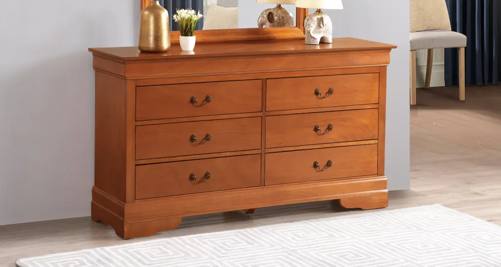 Louis Phillipe G3160 D Dresser Oak Particle Board Classic Bedroom Furniture glory furniture