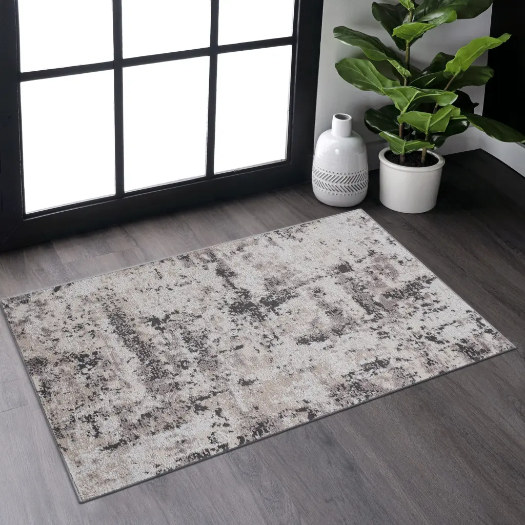 Naar Payas Gatherion 2X3 Cream Brown Traditional Non Shedding Living Room Rug naar rug