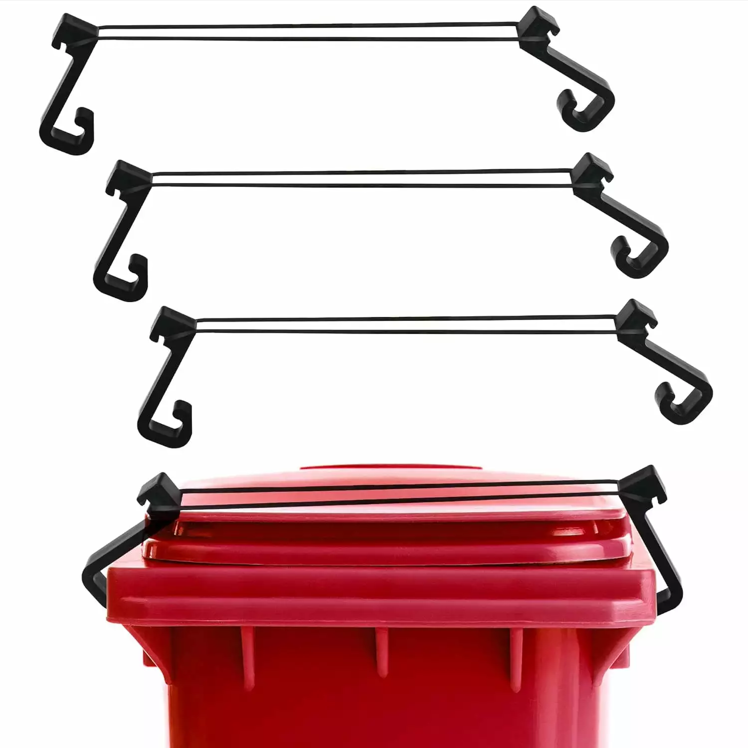 [3 Pack] Trash Can Locks Animals - Trash Can Lid Lock Wildlife & Raccoon Proof Garbage Cans Impresa