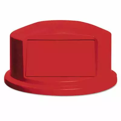 Round BRUTE Dome Top Push Door. 24.81w x 12.63h. Red Rubbermaid