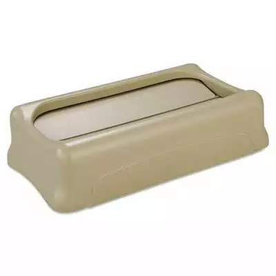 Slim Jim Swing Lid. 11.38w x 20.5d x 5h. Beige Rubbermaid