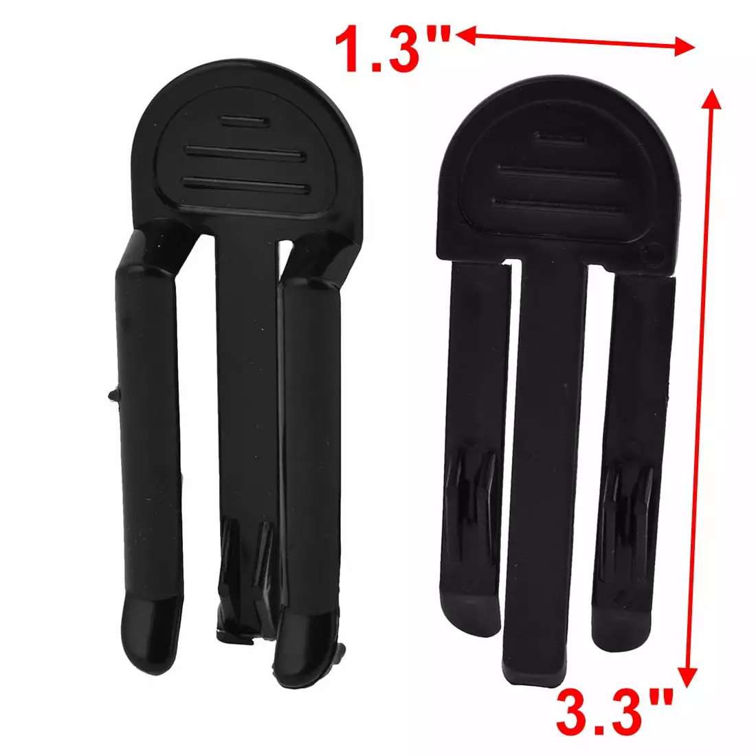 One---kind Bargains 2 Pcs Black Home Office Plastic Rubbish Trash Bag Clamp Garbage Can Clip Unique Bargains