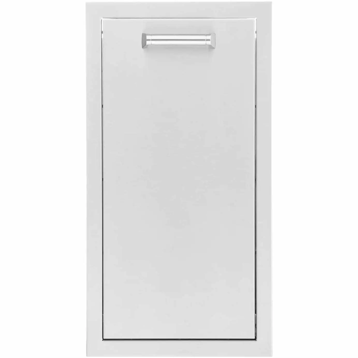 BBQGuys Signature 13-Inch Stainless Steel Narrow Roll-Out Trash Bin - Contempo