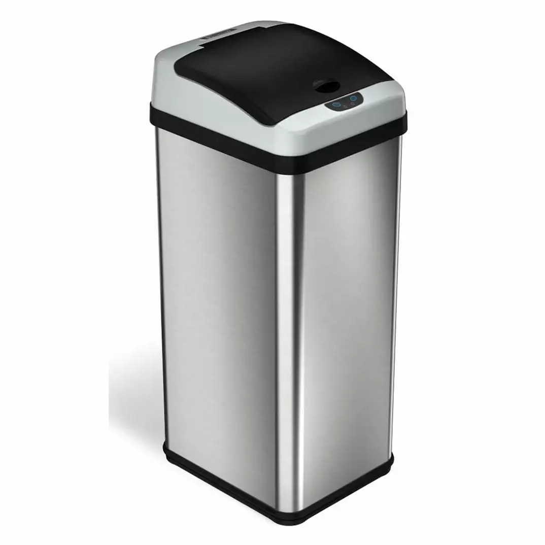 iTouchless IT13RX 13 Gallon Touchless Kitchen Garbage Trash Can. Stainless Steel