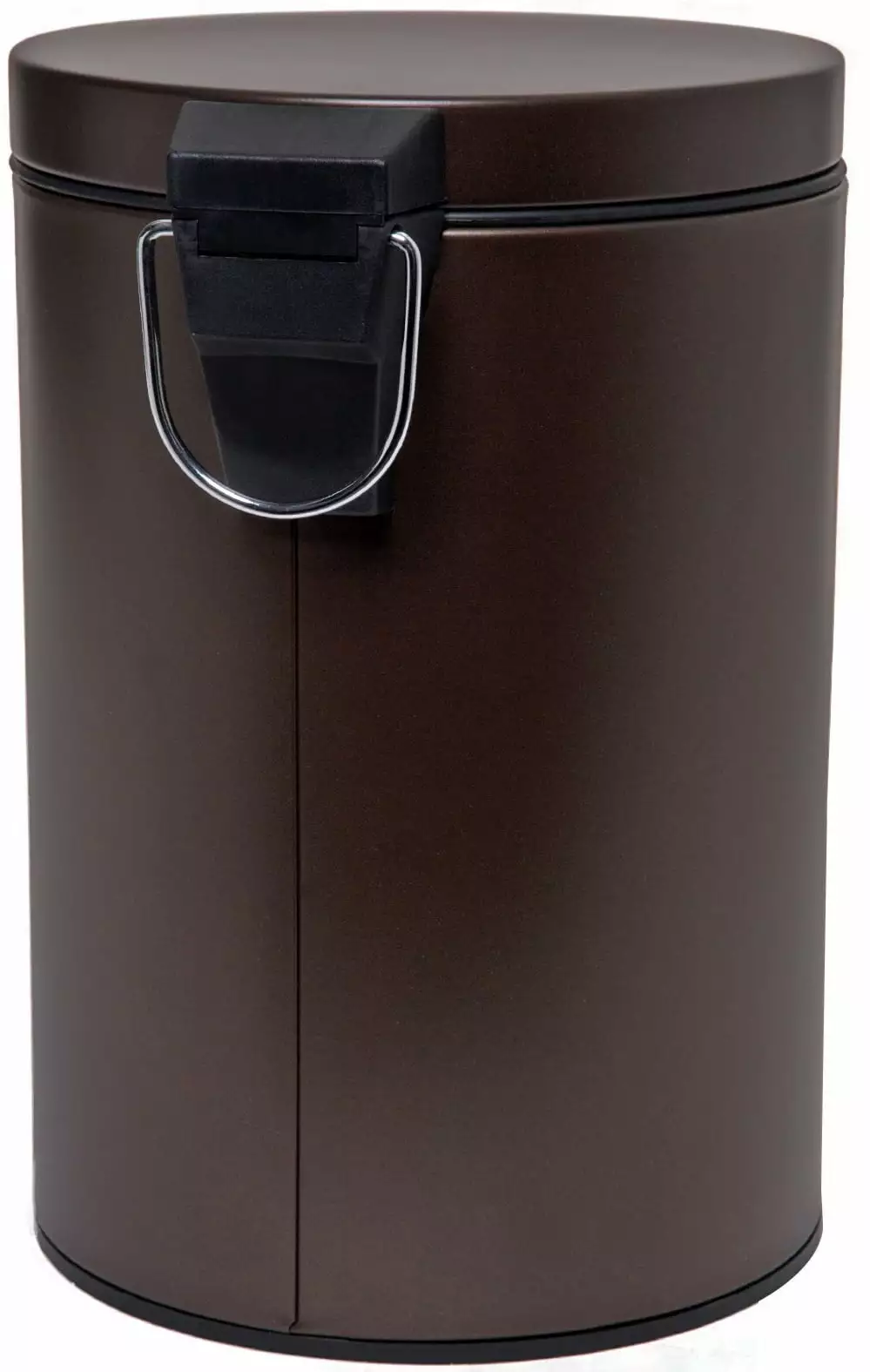 Simple Spaces LYP0701 Trash Can. 1.85 gal Capacity. Plastic/Stainless Steel/Steel. Venetian Bronze. Flat Lid Closure