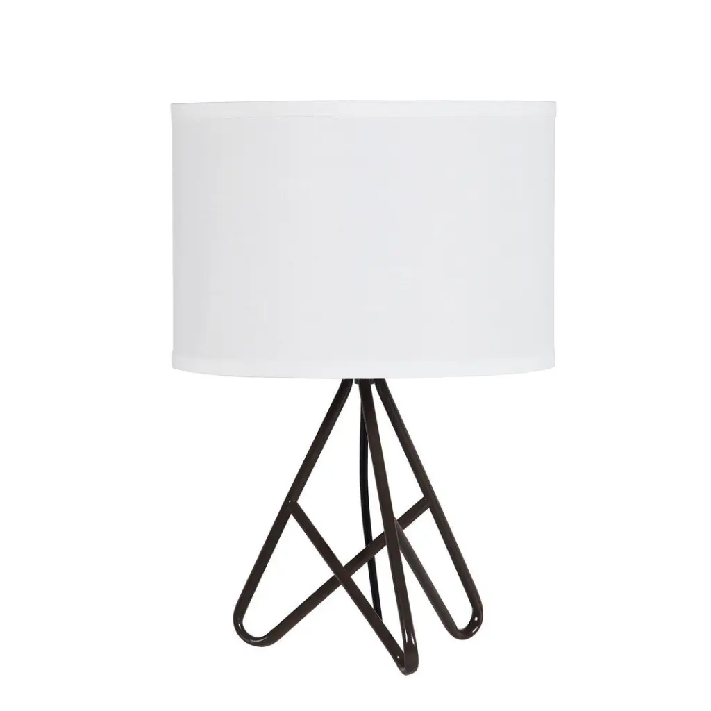 17.5 Inch Watson Espresso Metal Tripod Table Lamp Multicolor Lighting california home