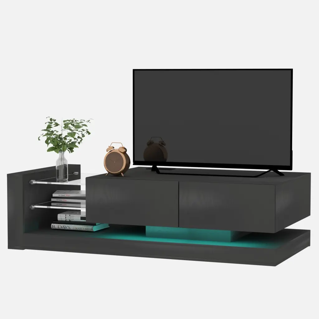 TV Console Storage Cabinets Full RGB Color 31 Modes Changing Lights hymasbros