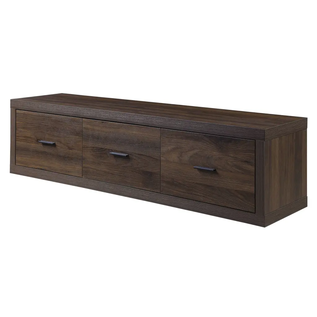 Walnut TV Stand 3 Drawers 50-59 Inches Media Console Living Room furniture max