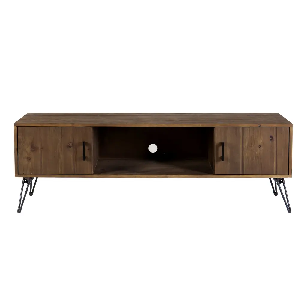 Clive 60 Inch Reclaimed Wood Rectangle Farmhouse TV Stand Media Console royal hampton