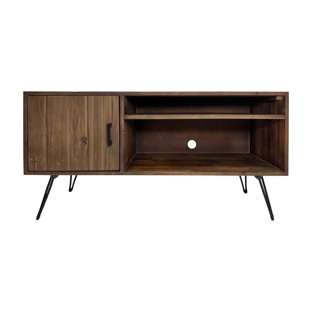 Clive 48 Inch Reclaimed Wood Rectangle Farmhouse Media Console TV Stand royal hampton