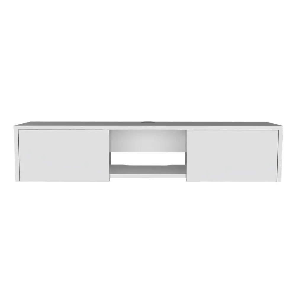 Floating TV Stand Watson Living Room White 50-59 Inches Media Console treevol furniture