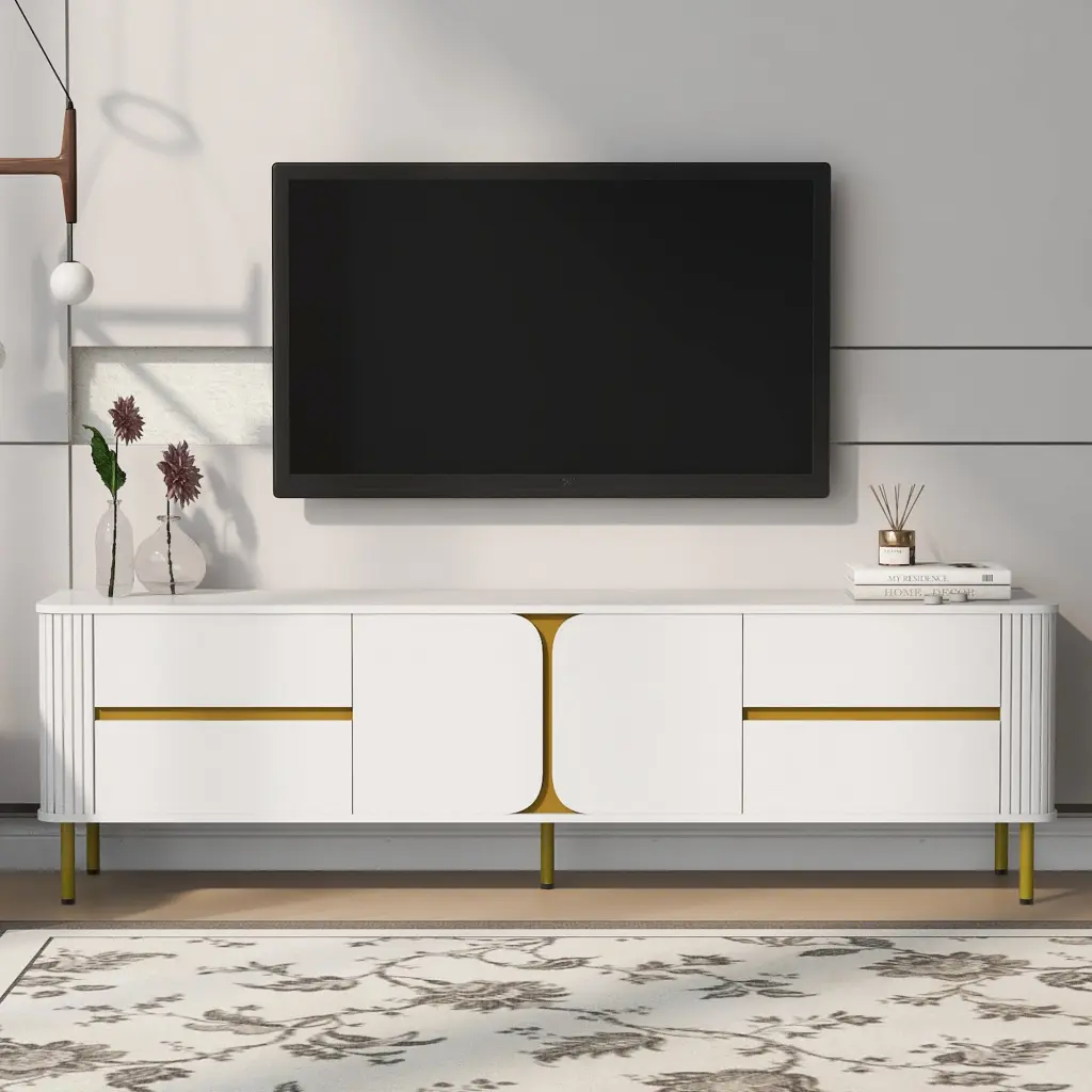 Tv Stand Tvs Up To 80 Inches, Modern Entertainment Center Media Console u-can
