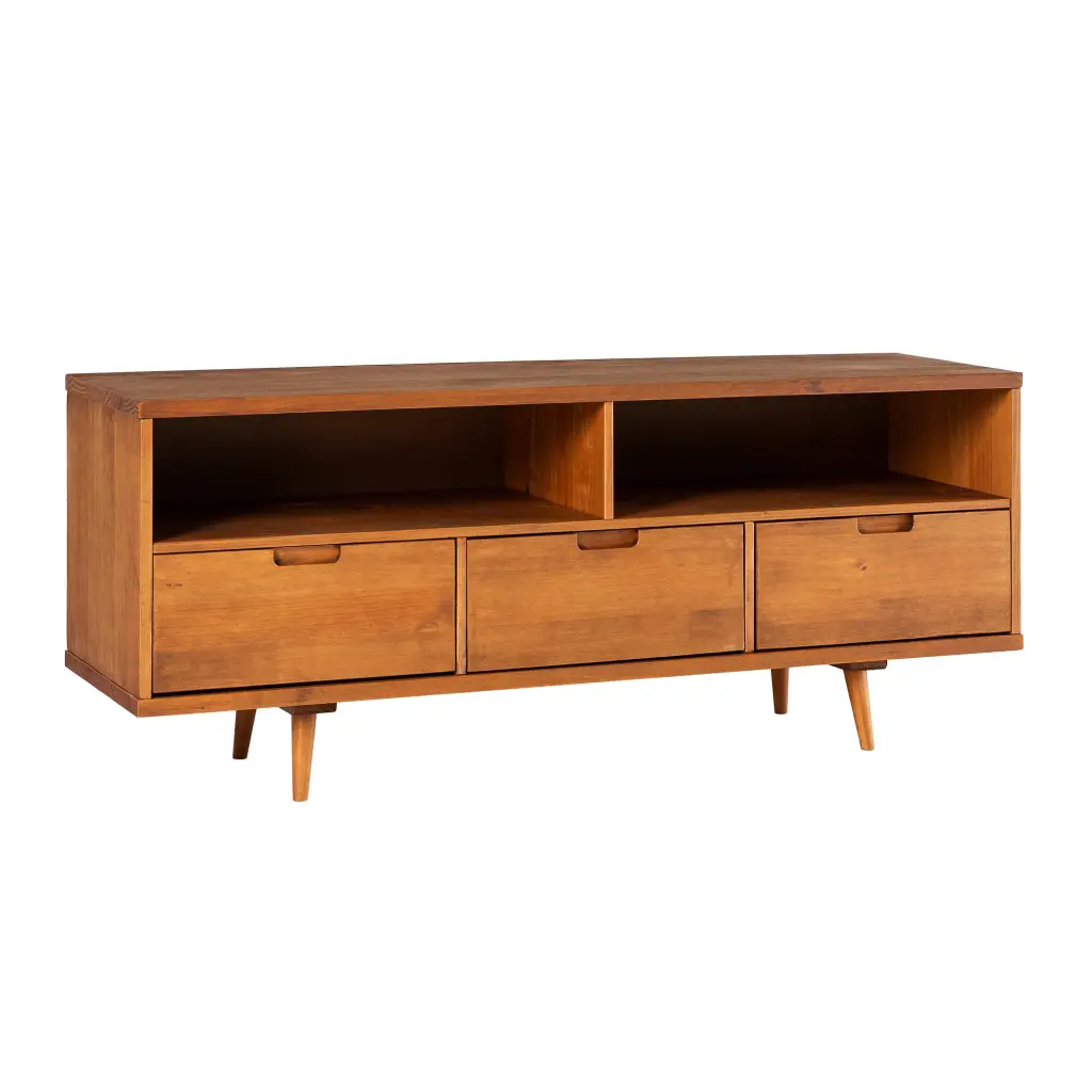 Mid Century Modern 58 Inch TV Stand 3 Drawers 65 Inch TVs walker edison